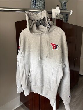 Champion Gray FaZe Clan Logo Crewneck Hoodie Sz M